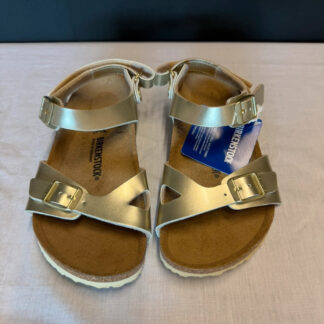 Birkenstock Kids Rio Gold Metallic Sandals Size EU 33 / UK 1 Narrow