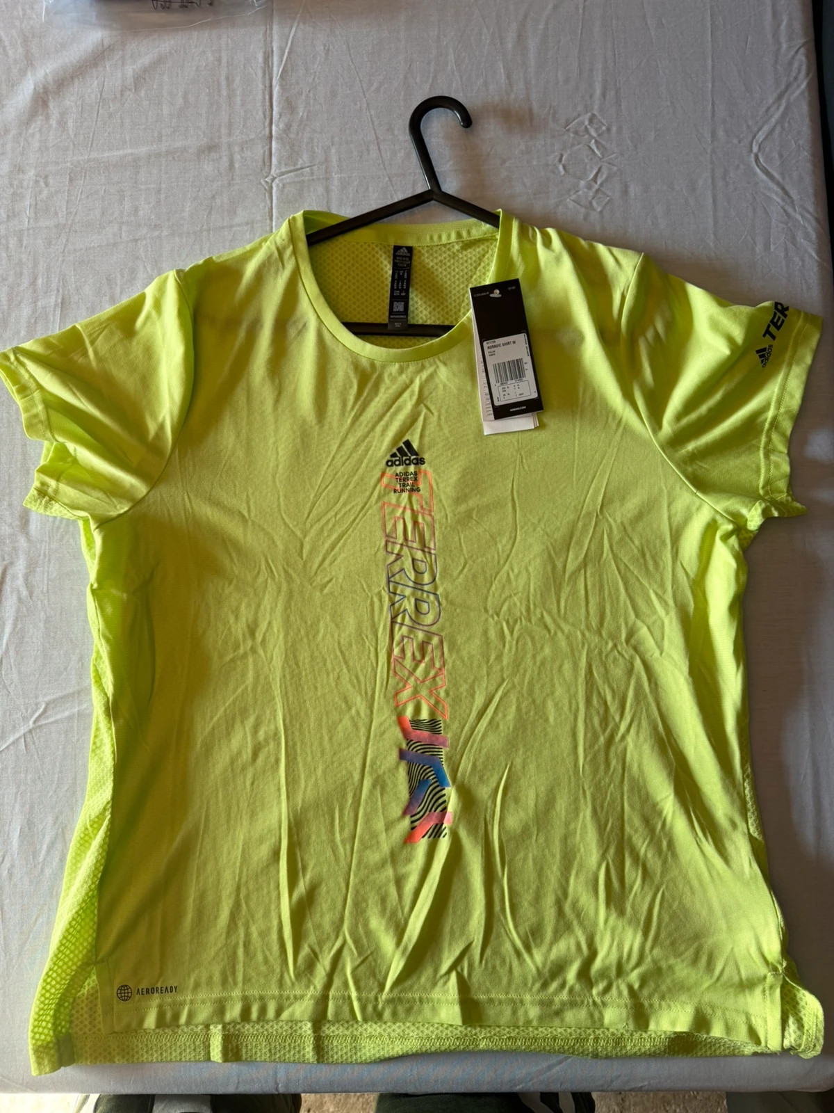 Adidas Terrex Agravic Trail Running T-Shirt Neon Yellow - Brand New - UK XL